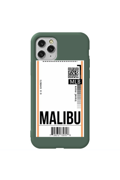Other Apple iPhone 11 Pro Max Malibu Travel More Dark Green Colored Silicone ...