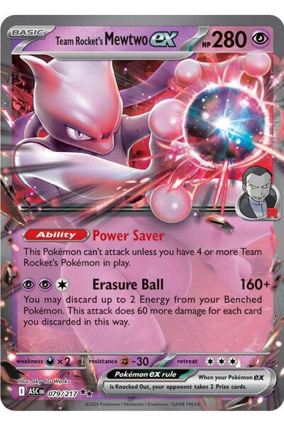 Pokemon TCG ميتو السابق من فريق روكيت # 79 بطاقة بوكيمون أصلية لأبطال الأبطال...