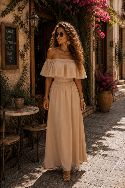 NA ADDESIGN Bella Luna Ayrobin Madonna Collar Maxi Dress