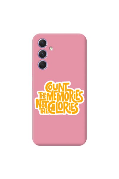 Other Samsung A26 Count the memories not the calories Pink Colored Silicone T...