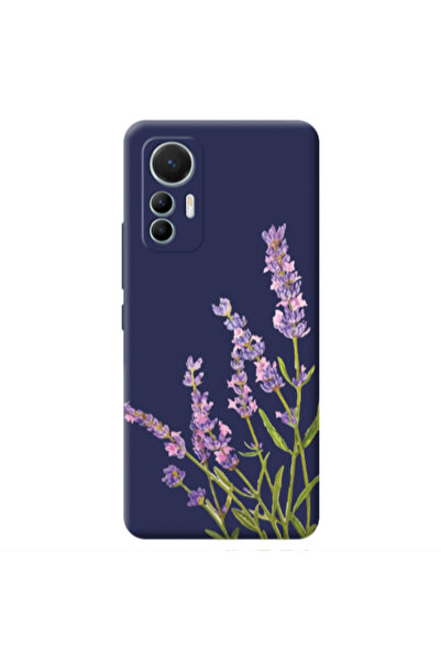 Other Xiaomi Mi 12 Lite Flowers 8 Dark blue Colored Silicone TPU Θήκη