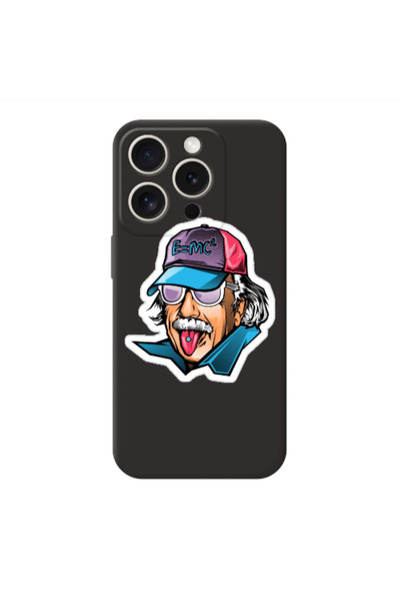 Other Apple iPhone 15 Pro Einstein Black Colored Silicone TPU Θήκη