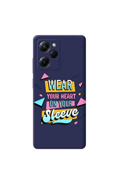 Other Xiaomi Poco X5 Pro Wear Your Heart Dark blue Colored Silicone TPU Θήκη
