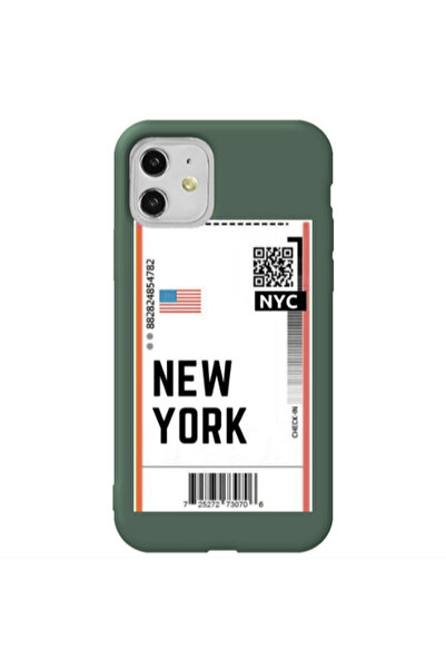 Other Apple iPhone 11 New York NYC Dark Green Colored Silicone TPU Θήκη