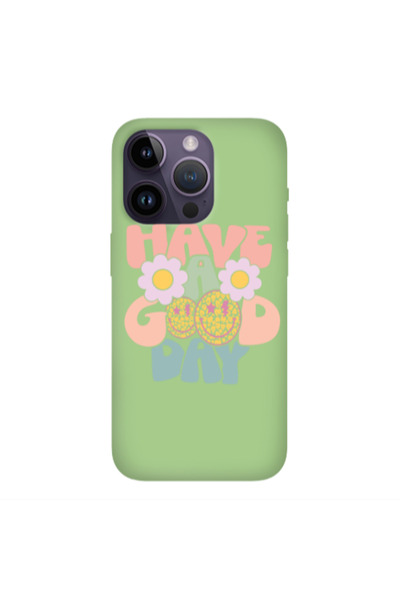 Other Apple iPhone 14 Pro Max Have A Good day Light Green Colored Silicone TP...