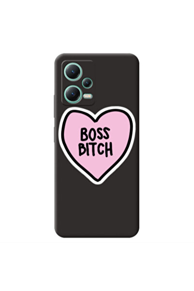 Other Xiaomi Redmi Note 12 Pro 5G Boss Bitch Black Colored Silicone TPU Θήκη