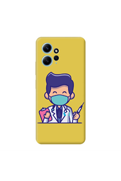 Other Xiaomi Redmi Note 12 4G Specialist Doctor Yellow Colored Silicone TPU Θήκη