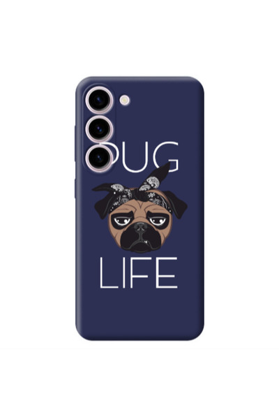 Other Samsung S23 Pug Life Dark Grey Colored Silicone TPU Θήκη
