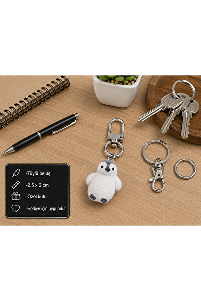 HER ŞEY NOTA www.herseynota.com Polarpuff Plush Penguin Charm Keychain – Ador...