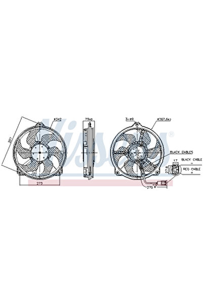 Nissens Ventilator Radiator CITROËN C8/JUMPY 2 FIAT SCUDO/ULYSSE LANCIA PHEDR...