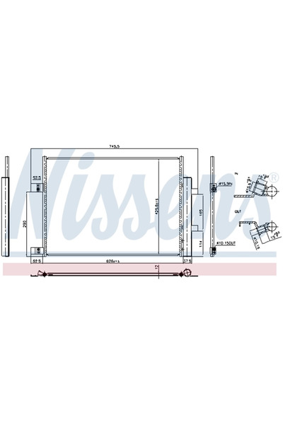 Nissens Radiator Condensator Aer Conditionat NISSAN 10-TRAIL 3