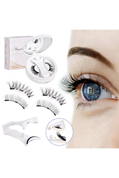 Choice12 CT10-2 Magnetic Fake Eyelashes Set Reusable 3D Glue-free Waterproof ...