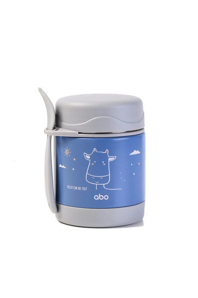 ABO ΘΕΡΜΟΣ ΦΑΓΗΤΟΥ 300ml ΜΕ ΚΟΥΤΑΛΟΠΙΡΟΥΝΟ HELLO! COW ARE YOU?