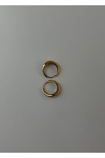 KİLİGİSTANBUL Basic Light Bombed Gold Color Earrings 1.30 cm
