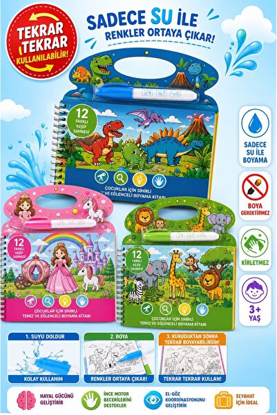 Kitchen Beauty Çocuklar İçin Sihirli Su Boyama Kitabı Kitabı Çizim Defteri Ka...