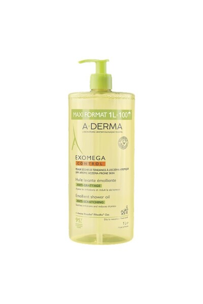 A-DERMA Exomega Control Μαλακτικό Καθαριστικό Έλαιο για το Σώμα 1000ml