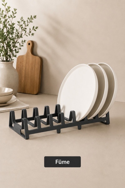 Mutfak Köşesi 7-Compartment In-Cabinet Pot Lid and Plate Organizer, Drying Ra...
