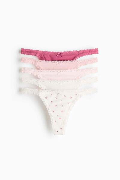 H&M 5-pack cotton tanga thong briefs