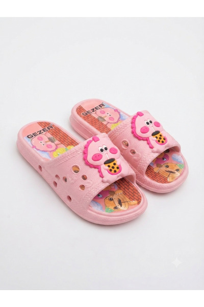 GEZER Summer Girls' Daily Pool and Beach Slippers Suitable for Wet Ground