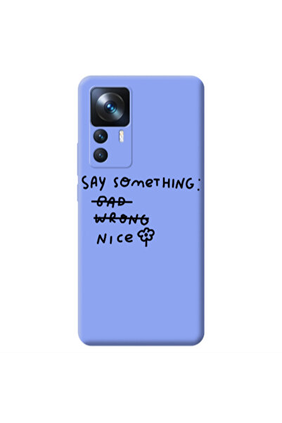 Other Xiaomi Mi 12T Say Something Light Purple Colored Silicone TPU Θήκη
