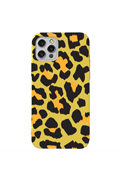 Other Apple iPhone 12 Pro Max Yellow leopard Yellow Colored Silicone TPU Θήκη