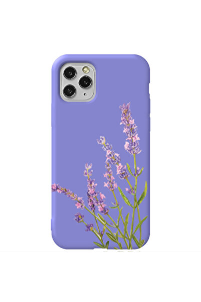 Other Apple iPhone 11 Pro Flowers 8 Purple Colored Silicone TPU Θήκη