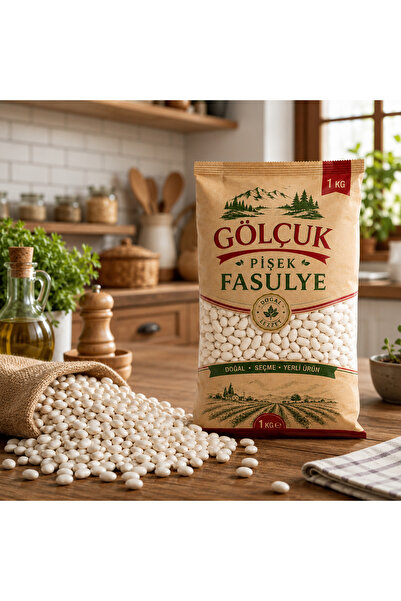 kumPATİ Yerli Gölcük PİŞEK kuru fasulye 1 kg