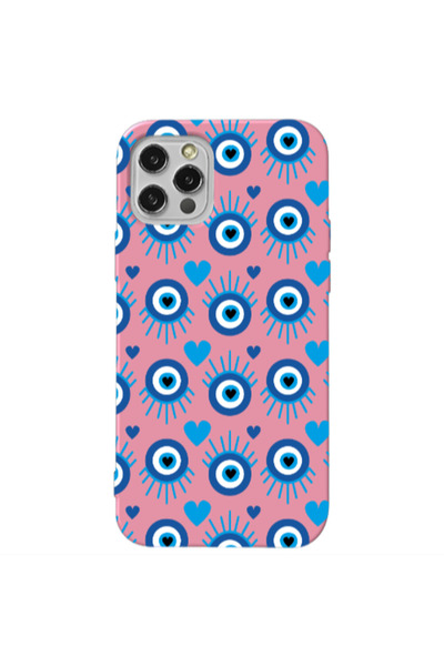 Other Apple iPhone 13 Pro Heart Eye Pink Colored Silicone TPU Θήκη