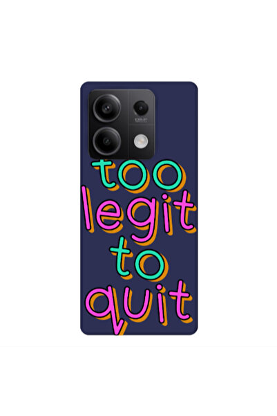Other Xiaomi Redmi Note 13Pro 5G Too Legit To Quit Dark blue Colored Silicone...