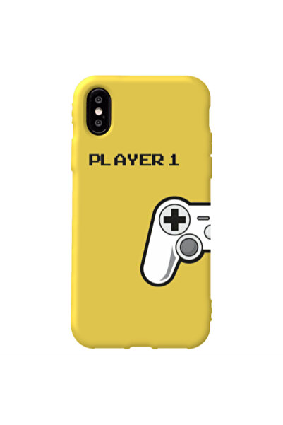 Other Apple iPhone X Player 1 Yellow Colored Silicone TPU Θήκη