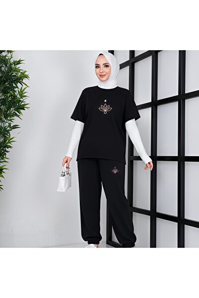 EFFRENATU Basic Oversize T-Shirt and Pants Set – Comfortable Fit, Casual Spor...