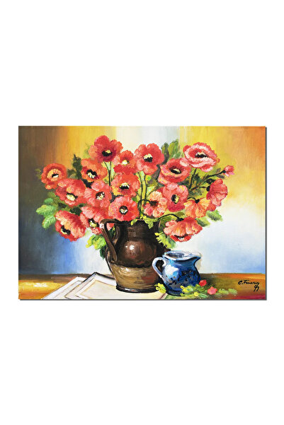 artnova Ръчно рисувана кана с императорски макове, Беатитуд, 70x50см маслена ...