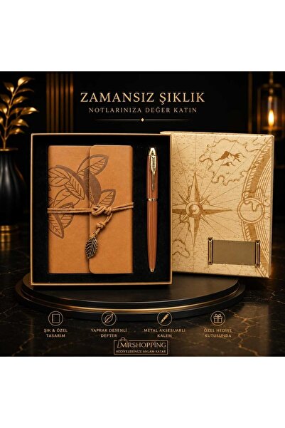 mr shopping Mr Premium Thermo Leather Notepad & Metal Roller Pen Gift Set |  ...