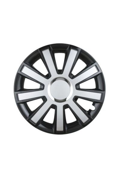 leoplast Τάσια τροχών Flash μαύρα / ασημί - 14 ίντσες - 4 τεμάχια.