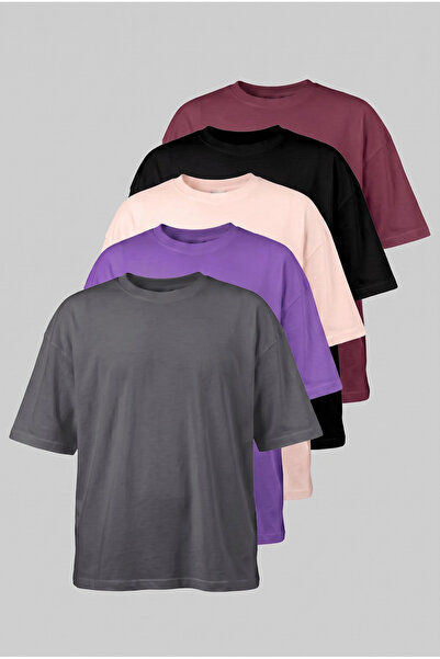 Respire Men's Basic Oversize T-Shirt Set of 5