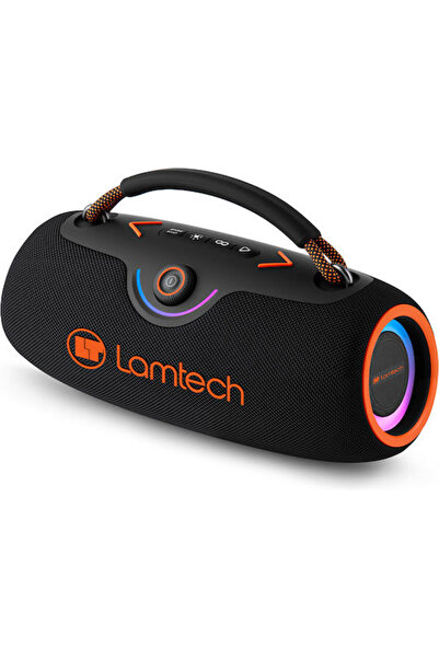 Lamtech Ηχείο Bluetooth 80W Με διάρκεια μπαταρίας έως 8 ώρες Μαύρο Πορτοκαλί ...