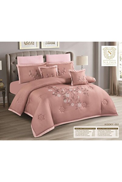 NAJM Embroidered Summer Bedspread - Nefren 7 Pieces - Size 230*250 - Soft Mic...