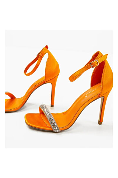 OEMS Women's high-heeled sandals, Eteset model, orange