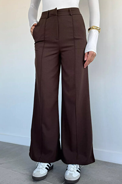 Aryena Brown Women's Grassland Wide Leg Trousers
