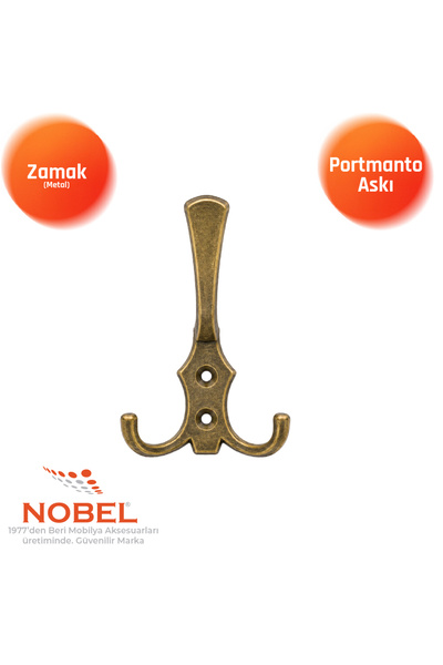 Nobel Riko Portmanto Askısı, Metal Vestiyer Askısı, 16 Gr, Dolap ve Duvar Ask...