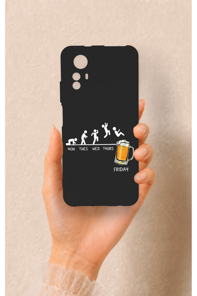 Vip Case Redmi Note 12S Uyumlu Fun Day Friday Desenli Silikon Kılıf