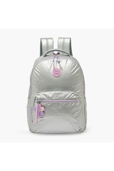 Marshmallow Solid Backpack for Girls 8-13 Years with Padded Shoulder Straps -...