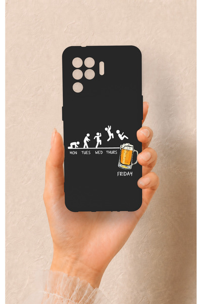 Vip Case Oppo Reno 5 Lite Uyumlu Fun Day Friday Desenli Silikon Kılıf