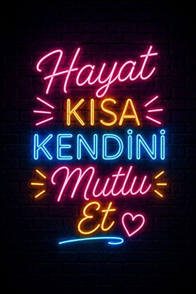 Lucena Pictură murală motivațională cu neon, panou decorativ de perete din MD...