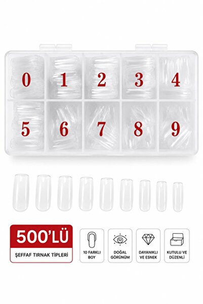 Tikatti 500'lü Şeffaf Tırnak Tipleri