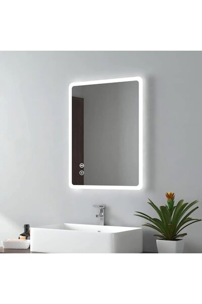 OEM Oglindă de baie cu LED, 60cm x 90cm, 3 tipuri de iluminare, Montare orizo...