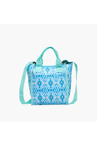 Lifestyle Geometric Print Lunch Bag with Zip Closure