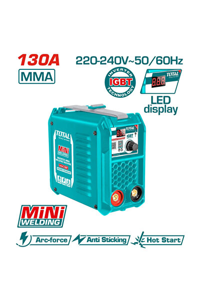 TOTAL ماكينة لحام انفرتر 130A MMA الكترونية TW213018 توتال