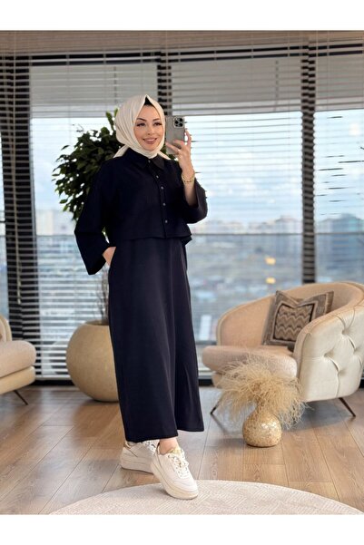 ALANURMODA 2818 jacket and dress set - black