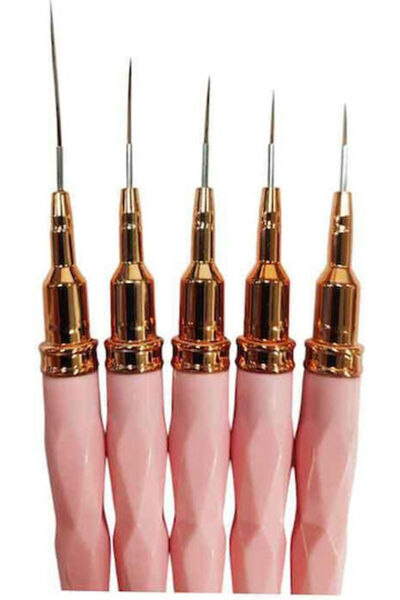 OEM Σετ Πινέλων Nail Art με Λεπτή Μύτη 5 Τεμάχια – Σετ Πινέλων Nail Art 5 τεμ.